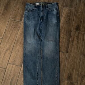 Blue slim straight fit jeans